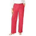 Plus Size Women's Chino Wide Leg Trouser by Jessica London in Bright Red (Size 20 W)