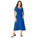 Plus Size Women's Buckle Midi Dress by Jessica London in Dark Sapphire (Size 24 W)