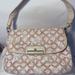 Coach Bags | Coach Kristin Leather Top Handle Purse-Ivory, Pink Sequined Canvas 45088- | Color: Pink/Tan | Size: Os