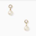 Kate Spade Jewelry | Kate Spade New York Lady Marmalade Drop Pearl Earrings | Color: Gold/White | Size: Os