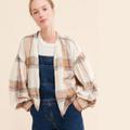 Free People Jackets & Coats | Free People Mattie Plaid Bomber Jacket | Color: Tan/White | Size: M