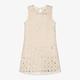 Calvin Klein Girls Ivory & Gold Satin Dress