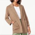 J. Crew Jackets & Coats | J Crew Sophie Sweater Blazer Cardigan Chevron Herringbone Print | Color: Brown/Tan | Size: S