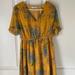Madewell Dresses | Madewell Sweetgrass Yellow Floral Ruffle-Sleeve Dress | Color: Yellow | Size: 12