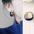 Anthropologie Jewelry | Anthropologie Vintage Style Hoop Style Earrings | Color: Blue/Gold | Size: Os