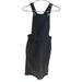 Madewell Dresses | Madewell Black Denim Overall Raw Hem Jumper Mini Dress Xs | Color: Black | Size: Xs