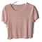 American Eagle Outfitters Shirts & Tops | American Eagle Girls Pink Badminton Club Short Sleeve Shirt Xl | Color: Cream/Pink | Size: Xlg