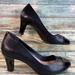 Giani Bernini Shoes | Giani Bernini Riyla Black Leather Pumps Cap Toe Dress Heels Womens Size 7.5m | Color: Black | Size: 7.5