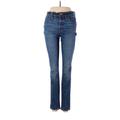 Madewell Jeggings - High Rise Skinny Leg Boyfriend: Blue Bottoms - Women's Size 27 - Sandwash