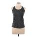 Lululemon Athletica Active Tank Top: Gray Color Block Activewear - Women's Size 10