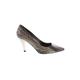 Kenneth Cole New York Heels: Slip On Stilleto Cocktail Party Gray Snake Print Shoes - Women's Size 8 - Pointed Toe