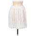 Brandy Melville Casual A-Line Skirt Knee Length: White Print Bottoms