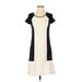 Maeve Casual Dress - Mini Scoop Neck Short sleeves: Black Color Block Dresses - Women's Size X-Small