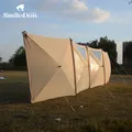 SmiloDon-Abri de camping extérieur pliable grande bâche clôturée pare-brise coupe-vent