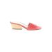 Botkier Mule/Clog: Red Print Shoes - Women's Size 6 - Open Toe