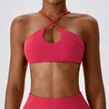 Reggiseno sportivo da donna reggiseno da Yoga Sexy Cross Top Push Up Workout intimo Fitness Top