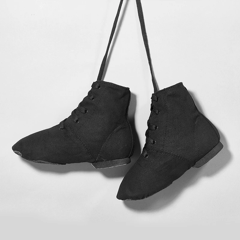 High Top Canvas Tanz schuhe Herren und Damen Schnür ballett schwarz weiß rot Jazz schuhe