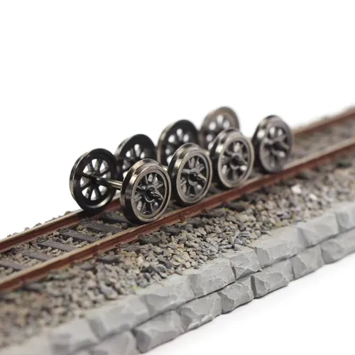 "Ho Maßstab 38 ""Metall Speichen räder für Modelle isen bahnen 1:87 DC Räder Set Eisenbahn Layout"