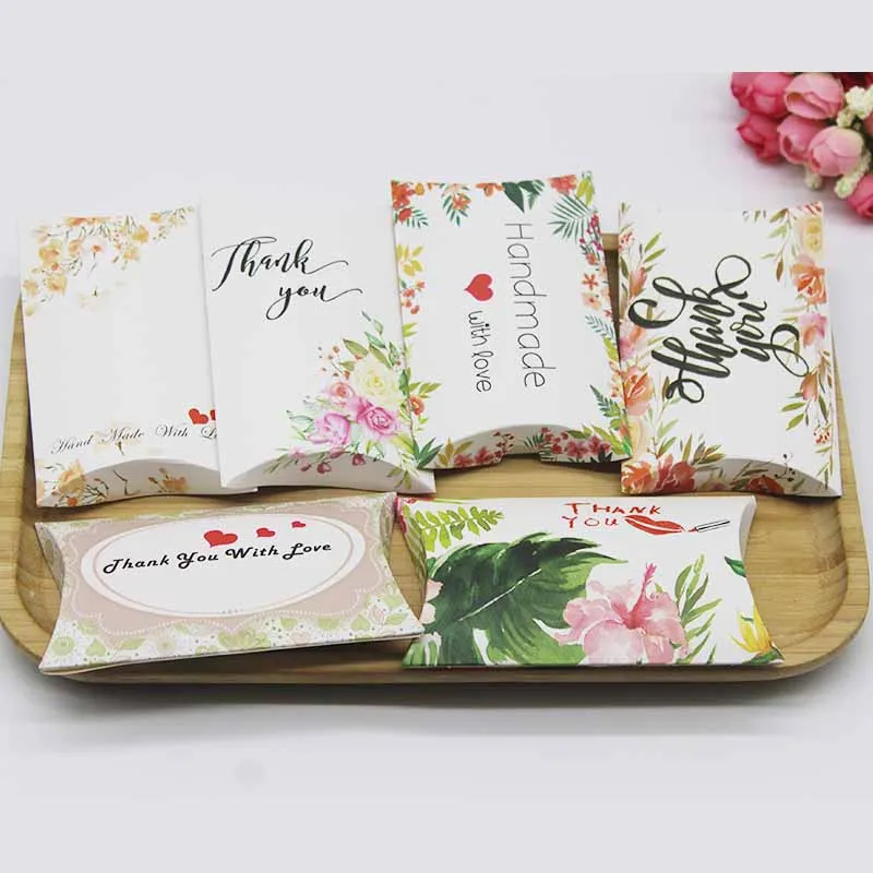 10pc neue Kissen form Geschenk box DIY handgemachte Schmuck Halskette Ohrring Paket Box Romantik für Sie Hochzeit Süßigkeiten begünstigt Paket Image