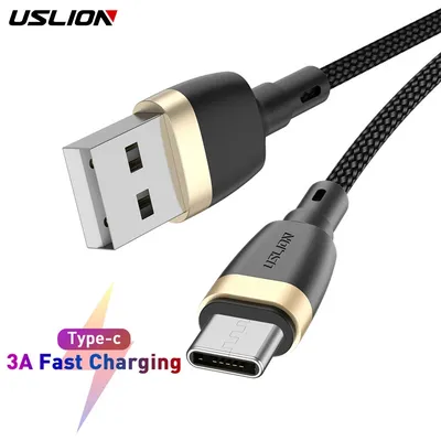 USLION USB-Typ-C-Kabel für Samsung S22 S23 3A, Schnellladung, Typ-C-Telefon, Datenladung, USB-C-Kabel für Xiaomi mi 13, Redmi Note 12 Image