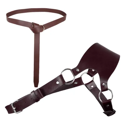 PU Leder Harness Mittelalterliche Rüstung Mann Gothic Schulter Gürtel Rüstung Viking Krieger Ritter Cosplay Kostüm Renaissance Zubehör Image