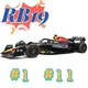 Bburago 1:43 f1 champion red bull rb19 2023 racing tag heuer 1-verst appen 11-perez legierung auto