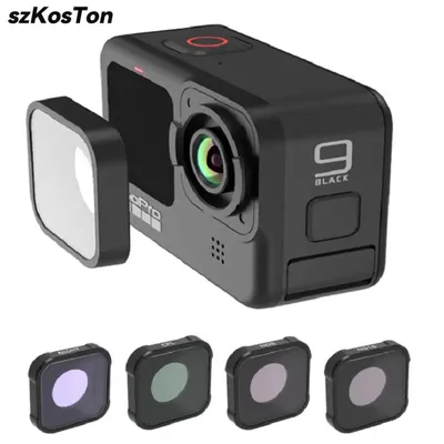 CPL ND8 ND16 ND32 Polarisatorfilter für GoPro Hero 12 11 10 9, Schwarz, Go Pro, rotes Objektiv, ND-Filter-Kits, Kamerazubehör