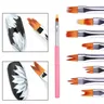 Set di penne per pittura a colori 8 pezzi pennello per unghie rosa pennello per unghie pennello per