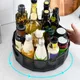 1 pezzo360 ° portaoggetti rotante in plastica per bagno, portaoggetti per bagno, cucina, olio per alimenti, condimento, bottiglia, vassoio per frutta