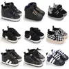 Schwarze modische Freizeitschuhe für Neugeborene, Jungen und Mädchen, rutschfeste Lauflernschuhe für Kleinkinder, bequeme Krippenschuhe, Kinder-Sneaker