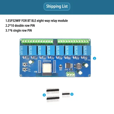 Dc 5-30v netzteil esp32 wifi bluetooth moduel ble achtwege relais ESP32-WROOM sekundäre entwicklung Image