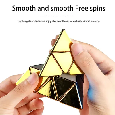 Senghso Pyramide Magic Plating Würfel 3x3 Magnet würfel aufkleber lose glatte Lernspiel zeug Image