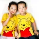 Hochwertige Sommer Kinder Jungen Mädchen T-Shirt Winnie Bär Cartoon 3D-Druck Baumwolle Kinder