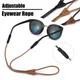 Verstellbare Brillen Seil Leder Schnur halter Sonnenbrille Kette Brille Lanyard Anti Lost Brille