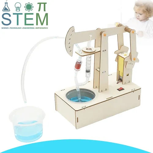 Kinder Stiel Spielzeug DIY Pump einheit Montage Modell Material Kits Wasserpumpe Experiment
