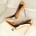 BIGTREE Scarpe Décolleté classici Décolleté da donna in pelle verniciata Moda Donna Scarpe da sposa Tacchi alti Stiletto 10,5 cm 7,5 cm Scarpe da donna