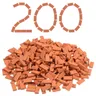 200 pezzi Mini mattoni per l'abbellimento di mattoni in miniatura muro di mattoni piccoli mattoni