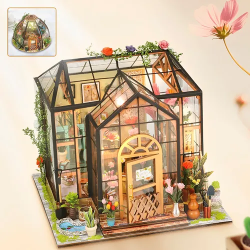 DIY Miniatur Haus Kit mit LED Licht kreative Puppenhaus Modell Kit 3D Miniatur Puppenhaus Kit