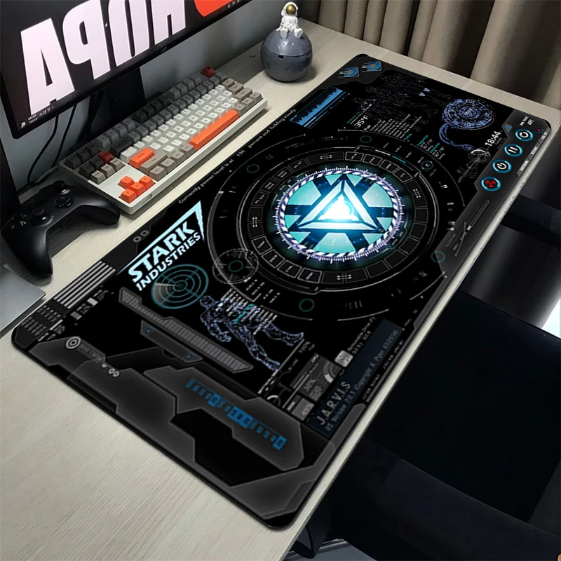 Mauspad Gamer Zubehör Iron Mans Xxl Mauspad Niedliches Mousepad Anime Teppich Gaming Laptop Schreibtischmatte PC Gamer Schrank Schreibtischunterlage Image