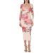 maggie Ruched Long Sleeve Body-con Midi Dress - Pink - AFRM Dresses