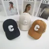 Big C Brief Cord Baseball Kappe Für Männer Frauen Herbst Winter Einstellbare Pferdeschwanz Sport Hut Unisex Hip Hop Caps Streetwear