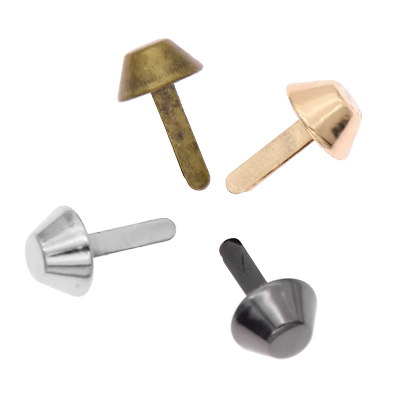 20 Stück Metall-Taschenzubehör, Füße, Nieten, Nieten, durchbohrt, für Geldbörse, Handtasche, Leder, DIY-Handwerk Image