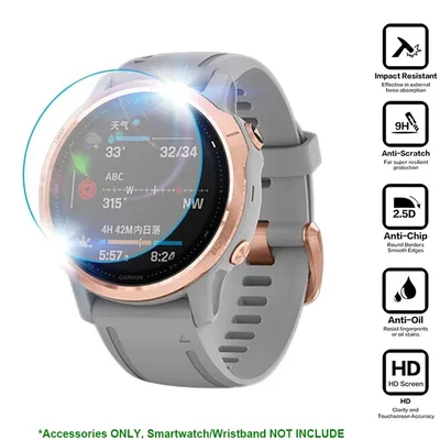 3pcs 9h Premium gehärtetes Glas für Garmin Fenix 7 7x7s Fenix 6 6s 6x Pro 5 5s Smartwatch Clear HD Displays chutz folie Zubehör Image