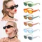Retro Rechteck Sonnenbrille für Frauen Männer trend ige Mode Süßigkeiten Farbe Sonnenbrille 90er Jahre Sonnenbrille Vintage Sonnenbrillen UV400 Schutz