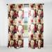 Designart "Rich Beige And Red Poppies Opulent Flowers III" Floral Room Darkening Curtain Panel