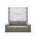 Contempo Vertical Wall Bed with a Sofa and two cabinets, Full XL