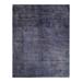 Overton Hand Knotted Wool Vintage Inspired Modern Contemporary Overdyed Purple Area Rug - 8' 1" x 10' 1"