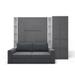 Contempo Vertical Wall Bed with a Sofa, two cabinets and a Wardrobe, Full XL