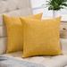 Set of 2 Pillow Covers Rustic Linen Decorative Square Throw Pillow