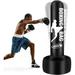 JUOIFIP Standing Punching Bag for Adults 69 Heavy Bag with Stand Inflatable Boxing Bags Freestanding Kickboxing Bag Equipment for Training MMA Muay Thai Fitness to use Outdoor Indoor